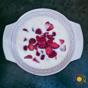 strawberry cold soup, strawberries