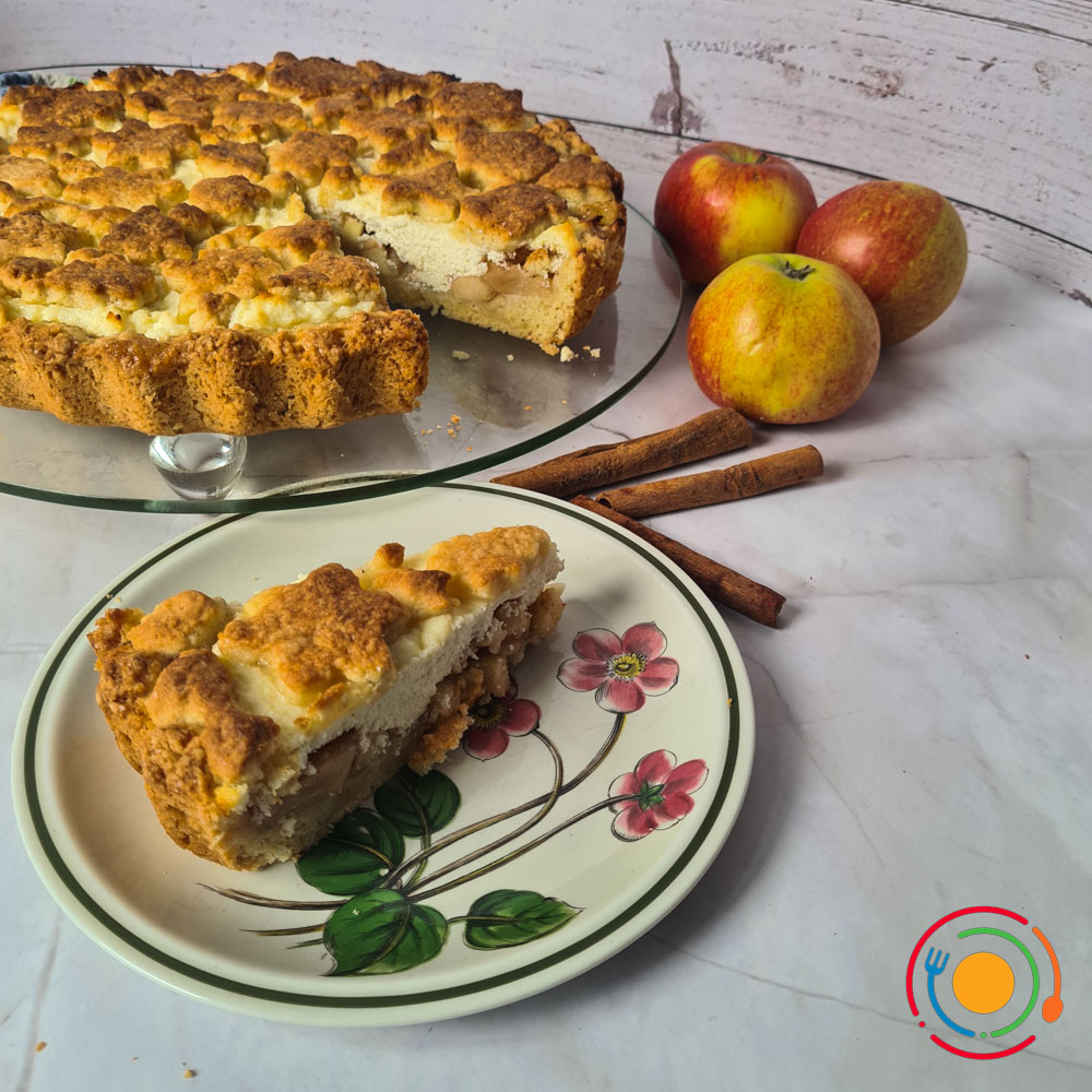 trupininis pyragas su varške