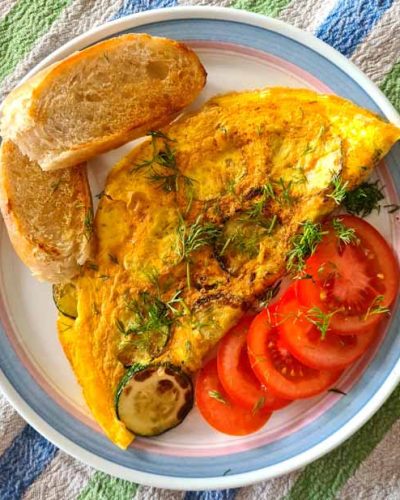 omletas su cukinijomis